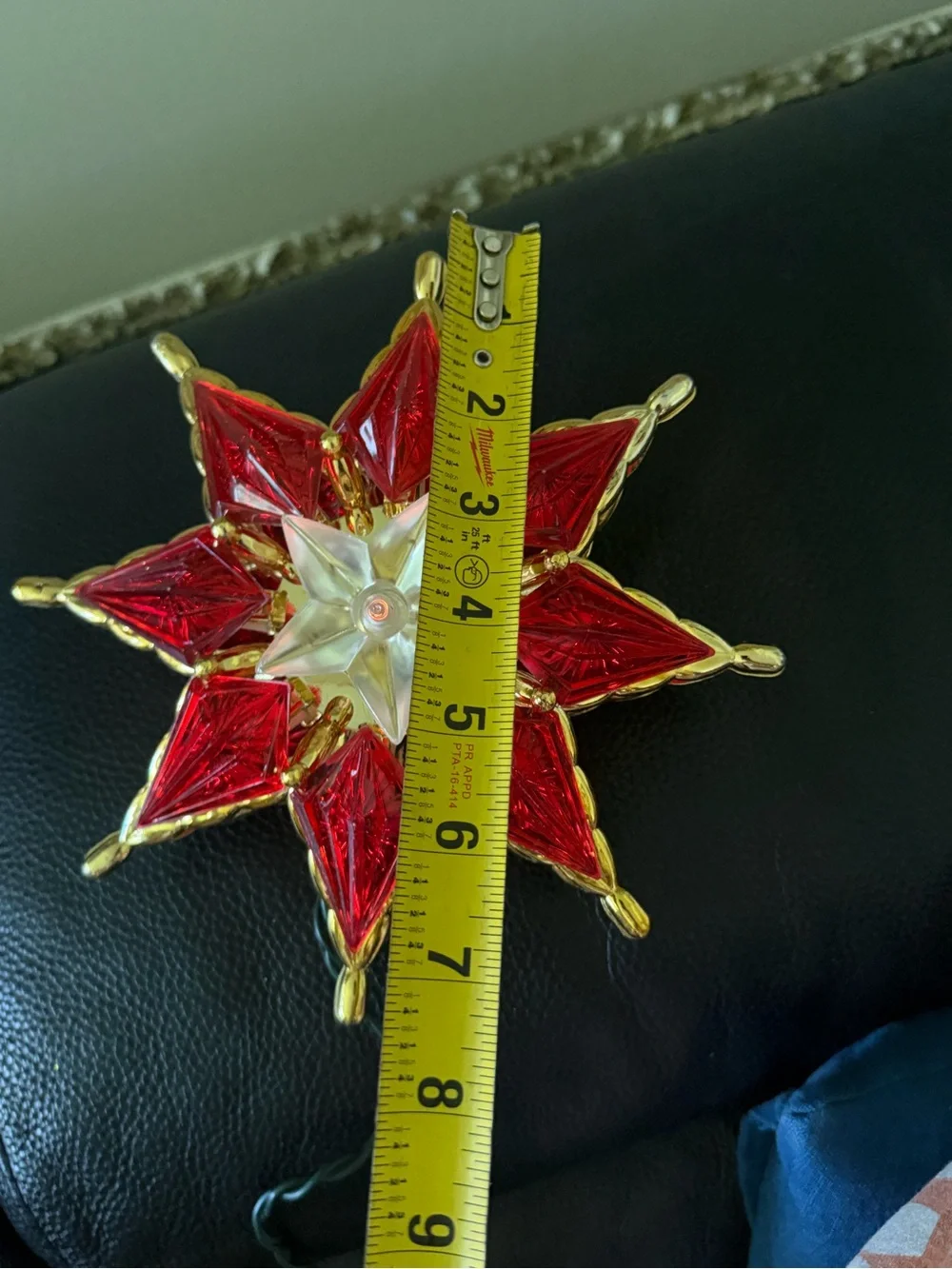 vintage 1993 Bob Ho lighted star tree topper Red Star